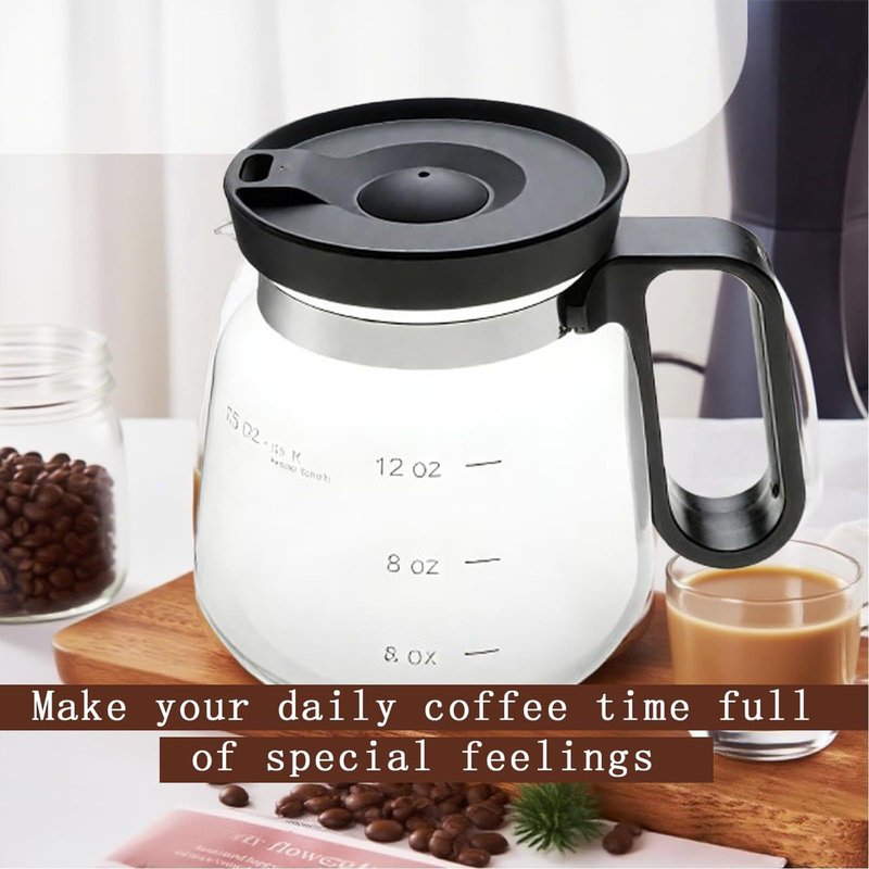 16oz Glass Coffee Mug with Handle and Straw Lid - Heat Resistant Borosilicate view 3