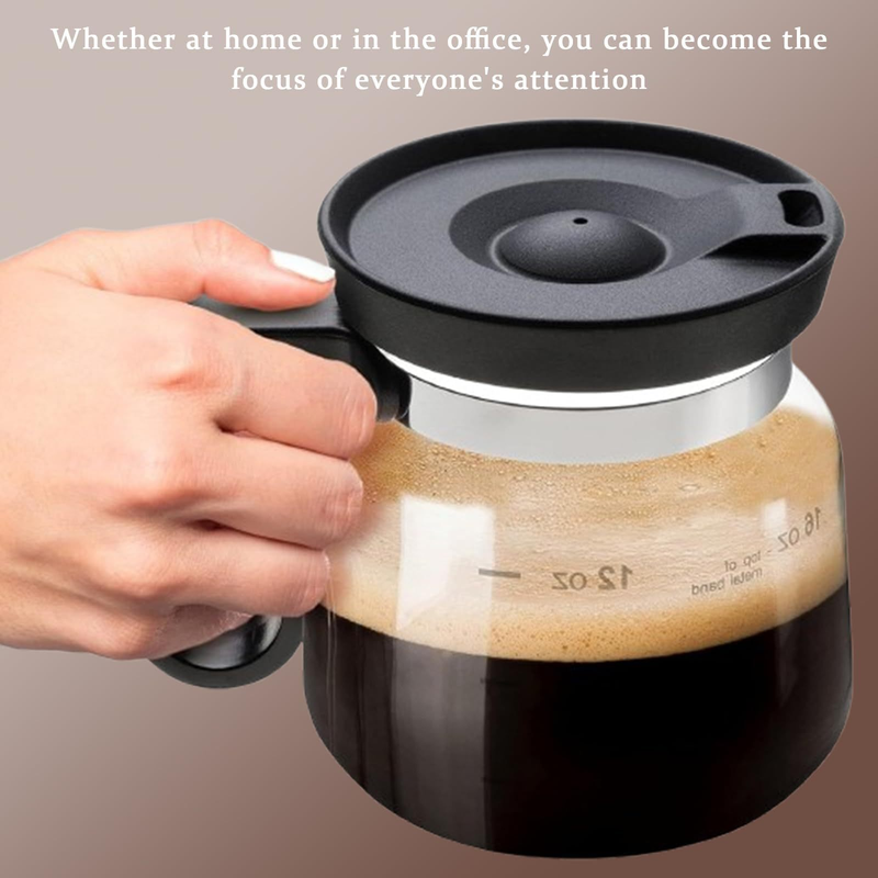 16oz Glass Coffee Mug with Handle and Straw Lid - Heat Resistant Borosilicate view 5