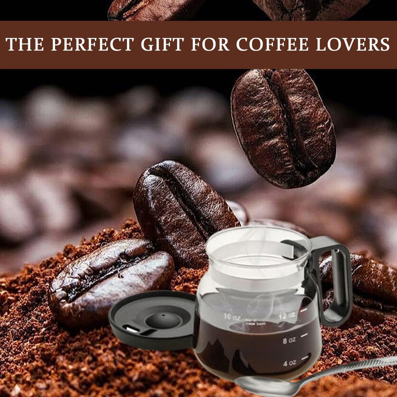 16oz Glass Coffee Mug with Handle and Straw Lid - Heat Resistant Borosilicate view 6