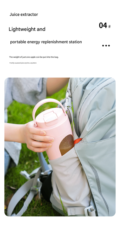 White 3.7V Portable Blender 700ml Wireless Juicer Cup - 12 Blade USB view 9