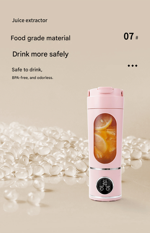 White 3.7V Portable Blender 700ml Wireless Juicer Cup - 12 Blade USB view 11