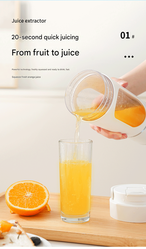 Blue 7.4V Portable Blender 700ml Wireless Juicer Cup - 12 Blade USB view 5