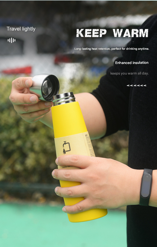 White Premium 304 Stainless Steel Vacuum Insulated Water Bottle - 532ml Large view 9