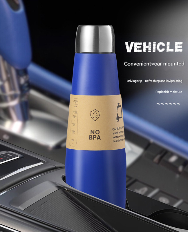 Black Premium 304 Stainless Steel Vacuum Insulated Water Bottle - 532ml Large view 8