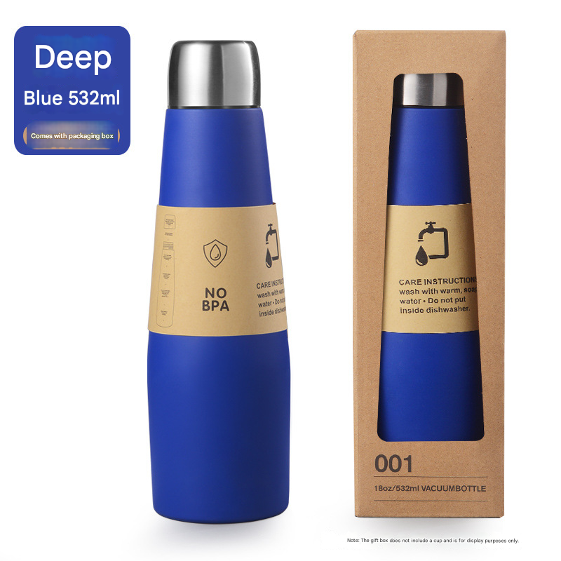 Blue Premium 304 Stainless Steel Vacuum Insulated Water Bottle - 532ml Large