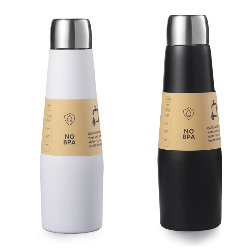 2-piece White and Black Premium 304 Stainless Steel Vacuum Insulated Water