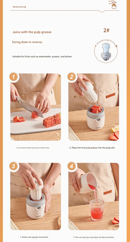 Portable Manual Citrus Juicer Hand Press Lemon Orange Squeezer 2-in-1 Reamer view 8