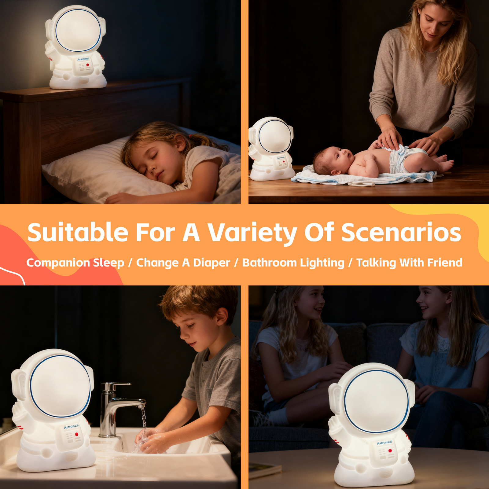 Squishy Astronaut Night Light view 3