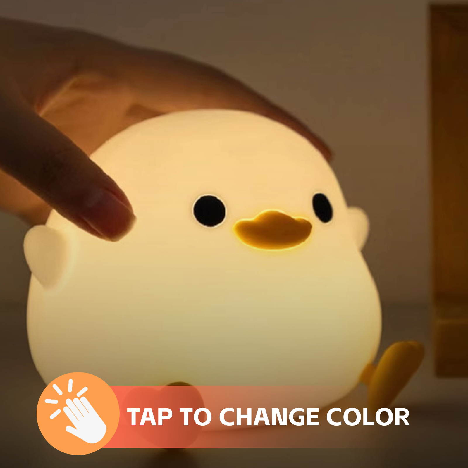 Squishy Cute Duck Night Light view 2