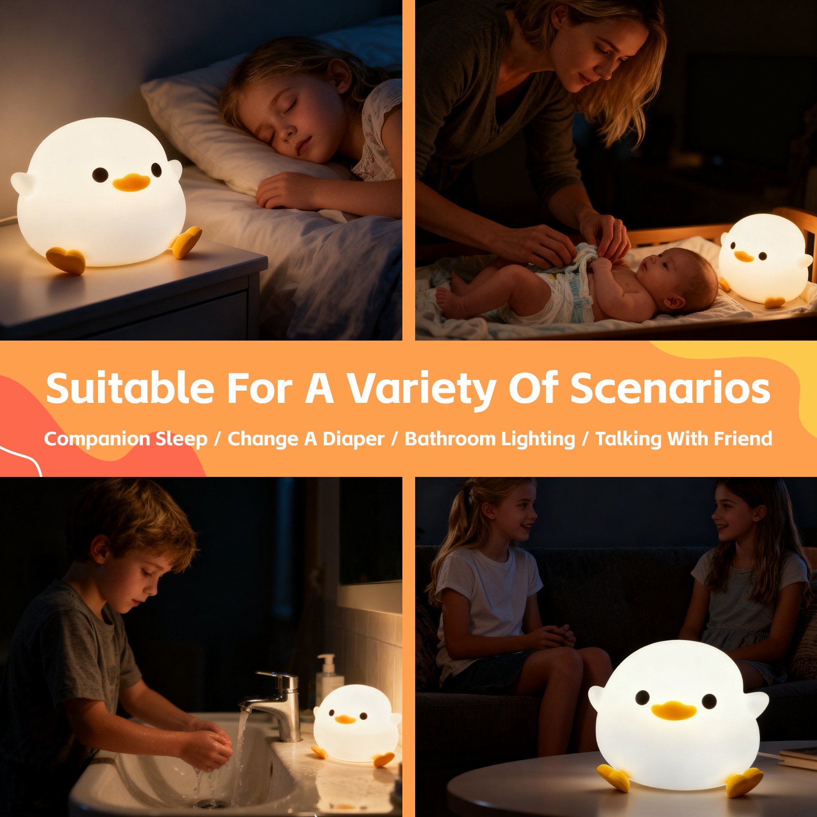 Squishy Cute Duck Night Light view 4