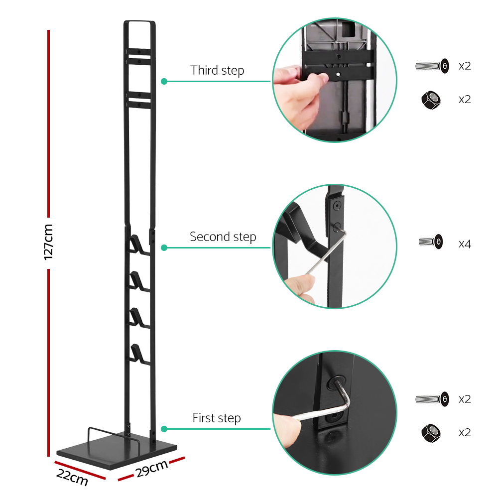 Artiss Freestanding Dyson Vacuum Cleaner Stand for V6 7 8 10 11 Black view 2