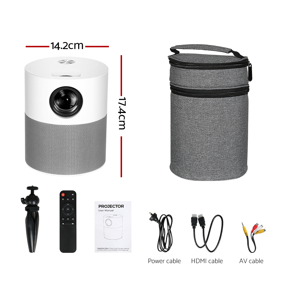Devanti Portable Mini Video Projector 1080P Wifi Home Theater HDMI Carry Bag view 2