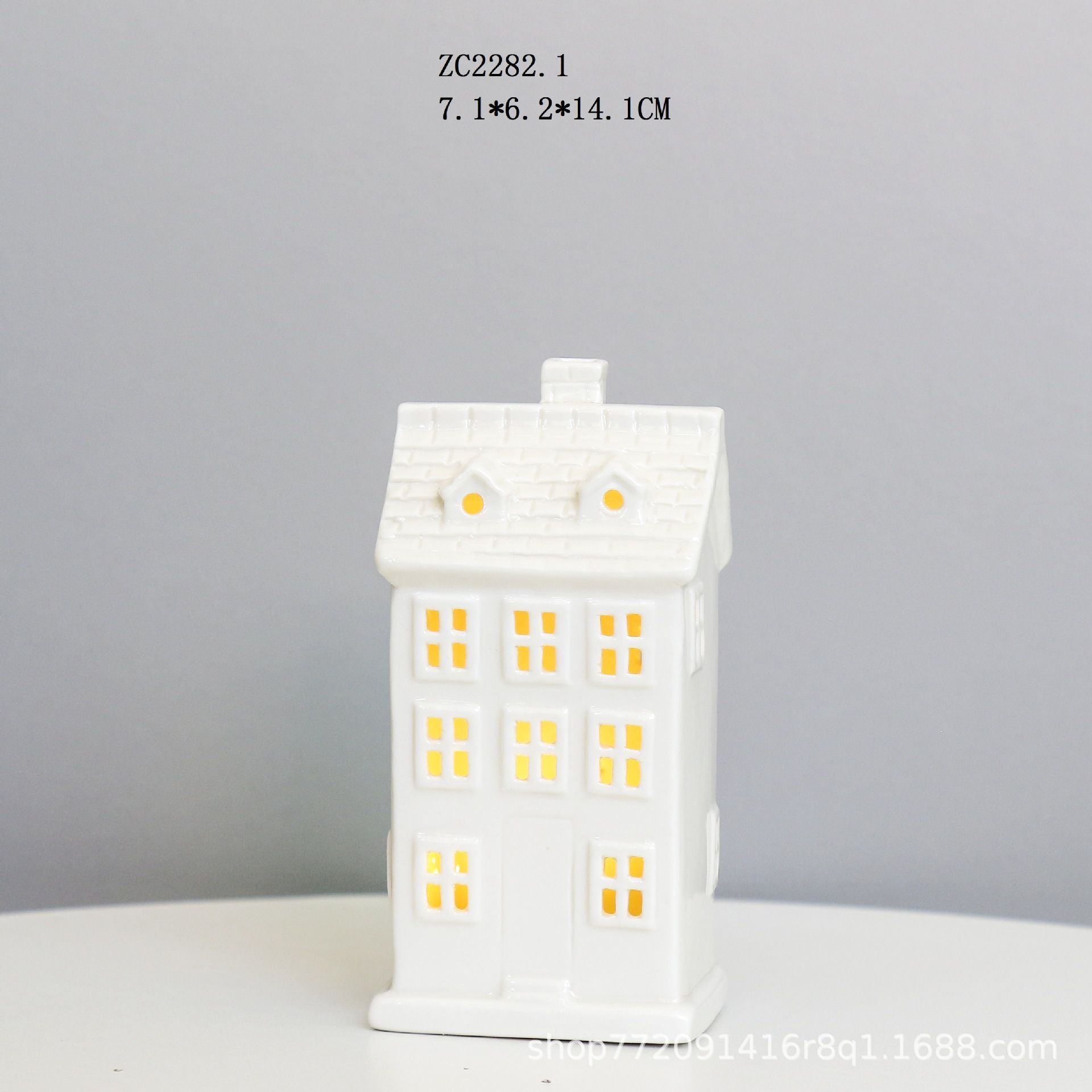 ceramic christmas tree, lit up house ornaments, nordic christmas decor — image 1