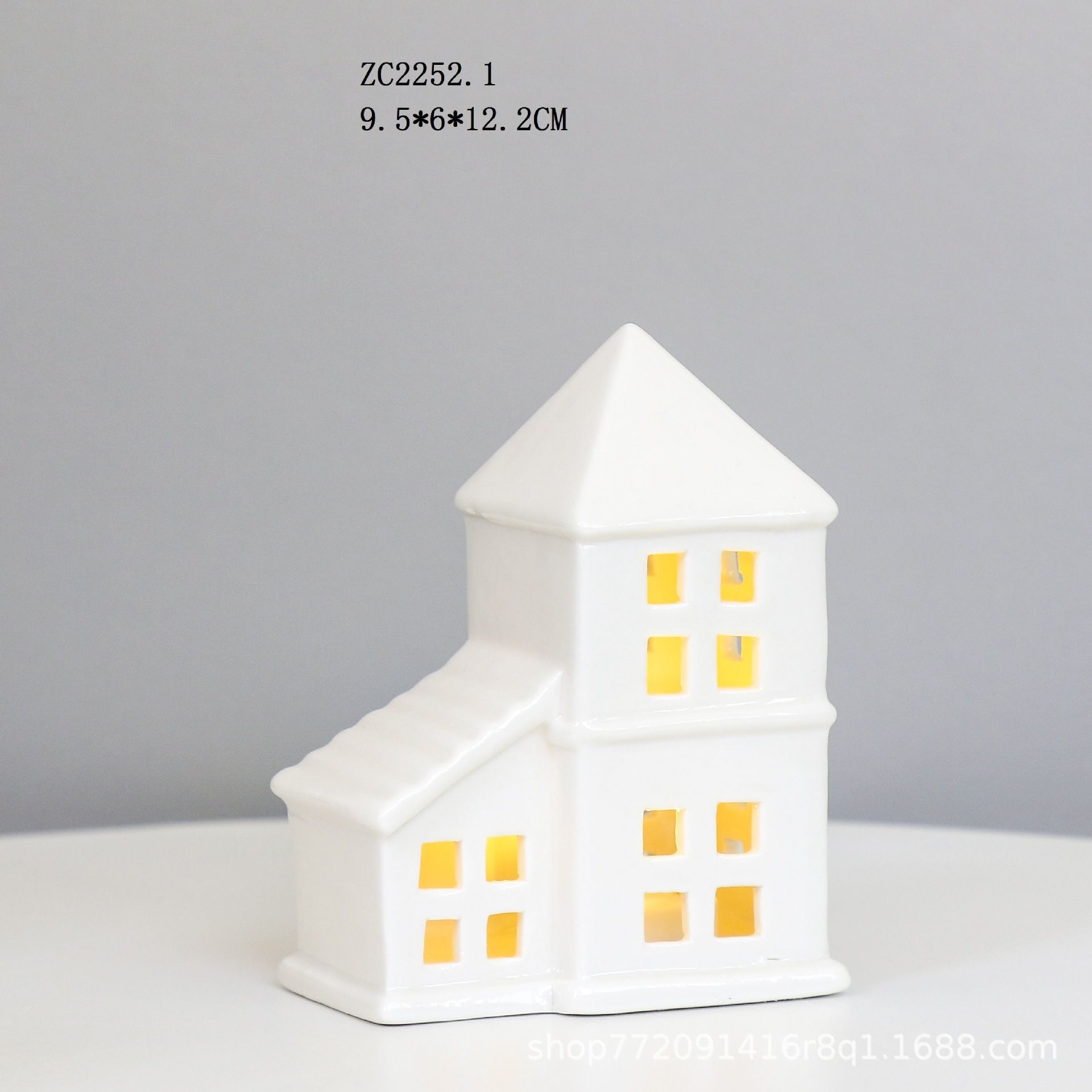 ceramic christmas tree, lit up house ornaments, nordic christmas decor view 8