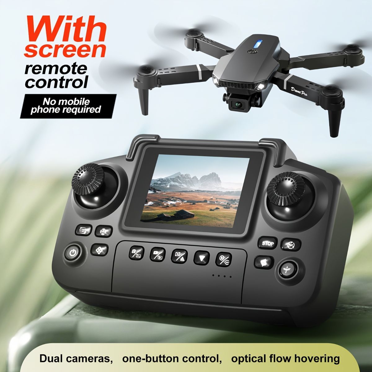 S2 MAX drone, dual-camera drone, upgraded remote control, ESC camera view 10