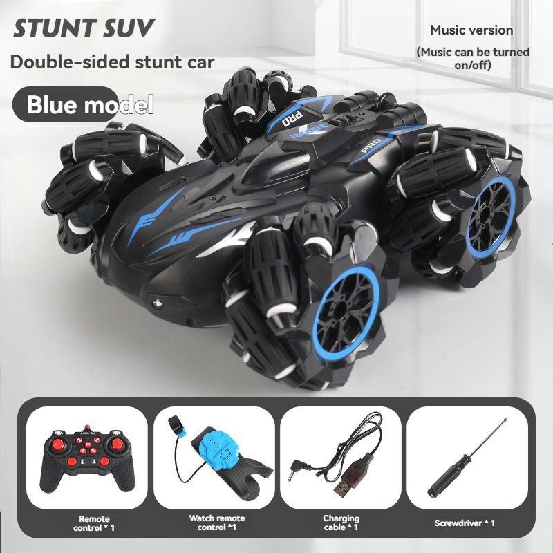 2.4G remote control car, electric stunt car, drifting car, spray function view 3