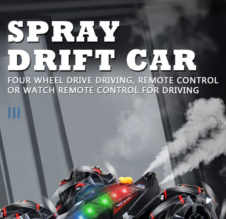 2.4G remote control car, electric stunt car, drifting car, spray function view 10