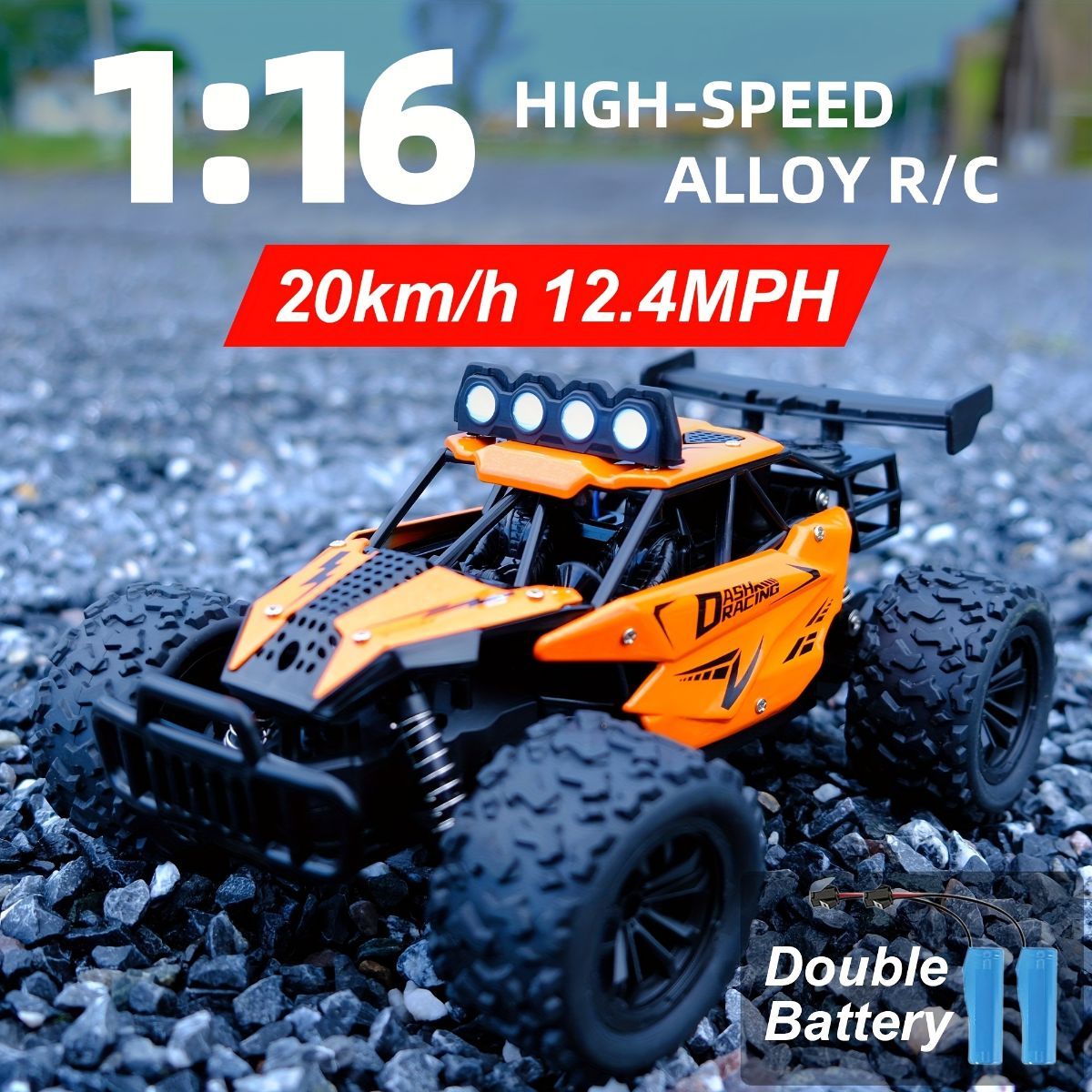1:16 metal RC car, high-speed drifting, off-road racing car, boys toy car view 4