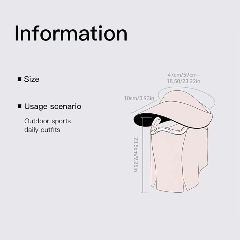 sun protection hat, detachable face mask hat, outdoor sports hat, lightweight view 4