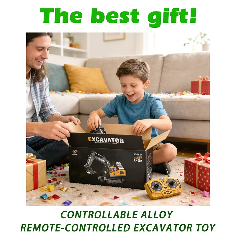 2.4G Remote Control Excavator Alloy Excavator Model Engineering Car Remote view 5
