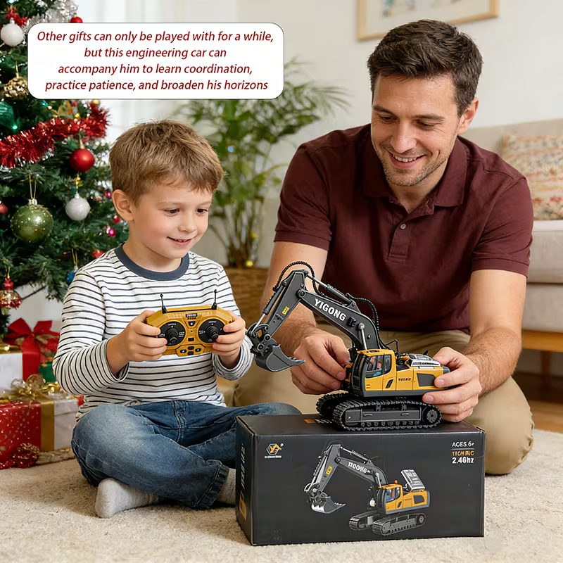 2.4G Remote Control Excavator Alloy Excavator Model Engineering Car Remote view 7