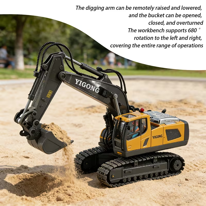 2.4G Remote Control Excavator Alloy Excavator Model Engineering Car Remote view 8
