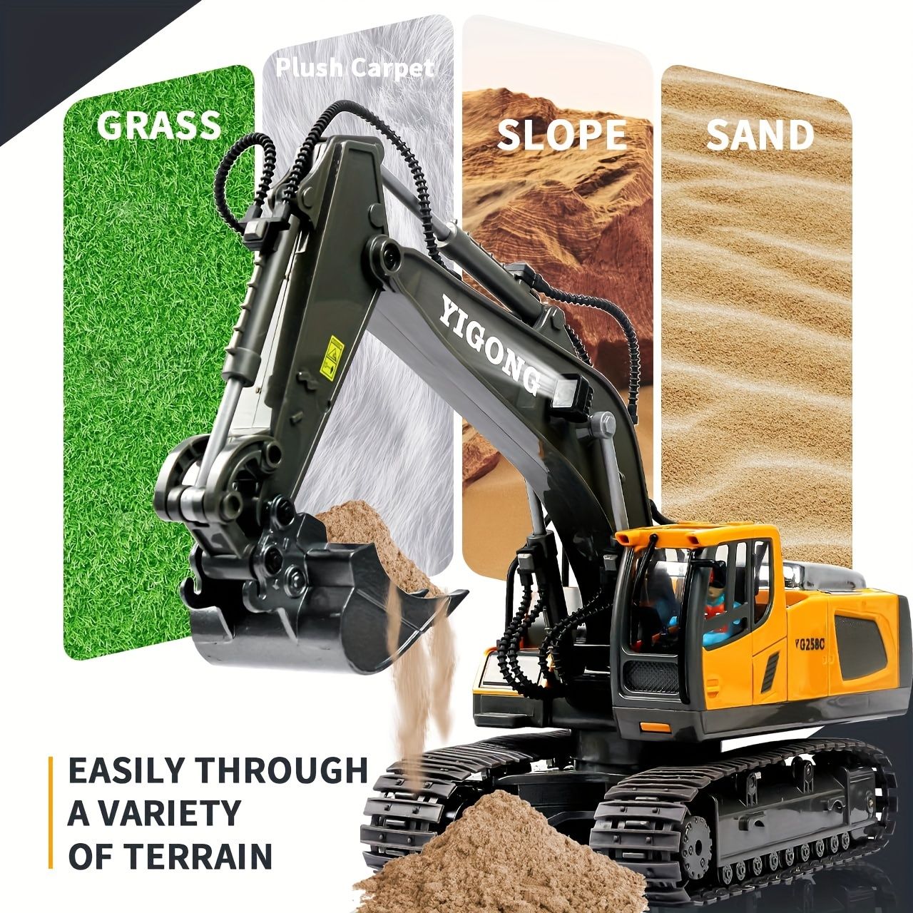 2.4G Remote Control Excavator Alloy Excavator Model Engineering Car Remote view 10