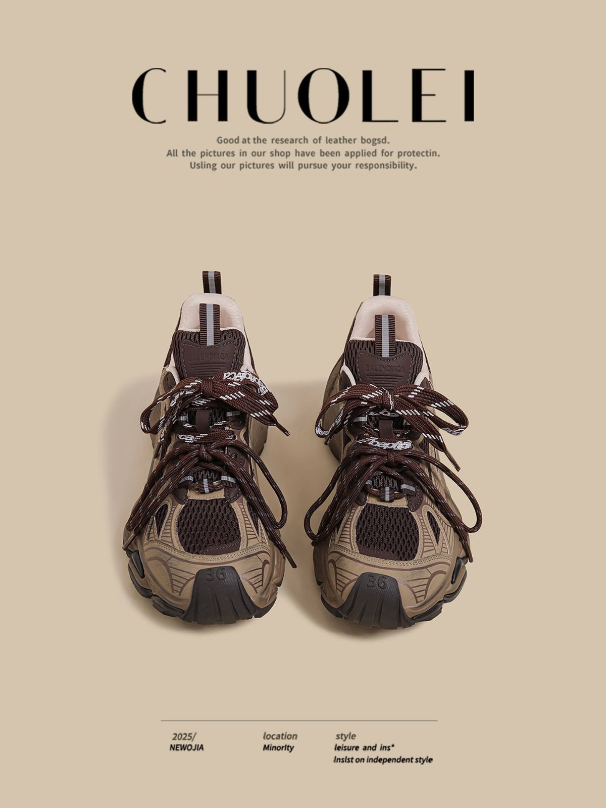 M-SHOE-37089 - Brown - Size 7(AU7/EU40) view 2