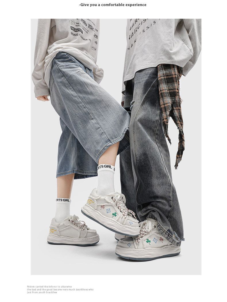 Casual Sneakers Embroidered Sneakers Four-Leaf Clover Shoes Comfortable view 7