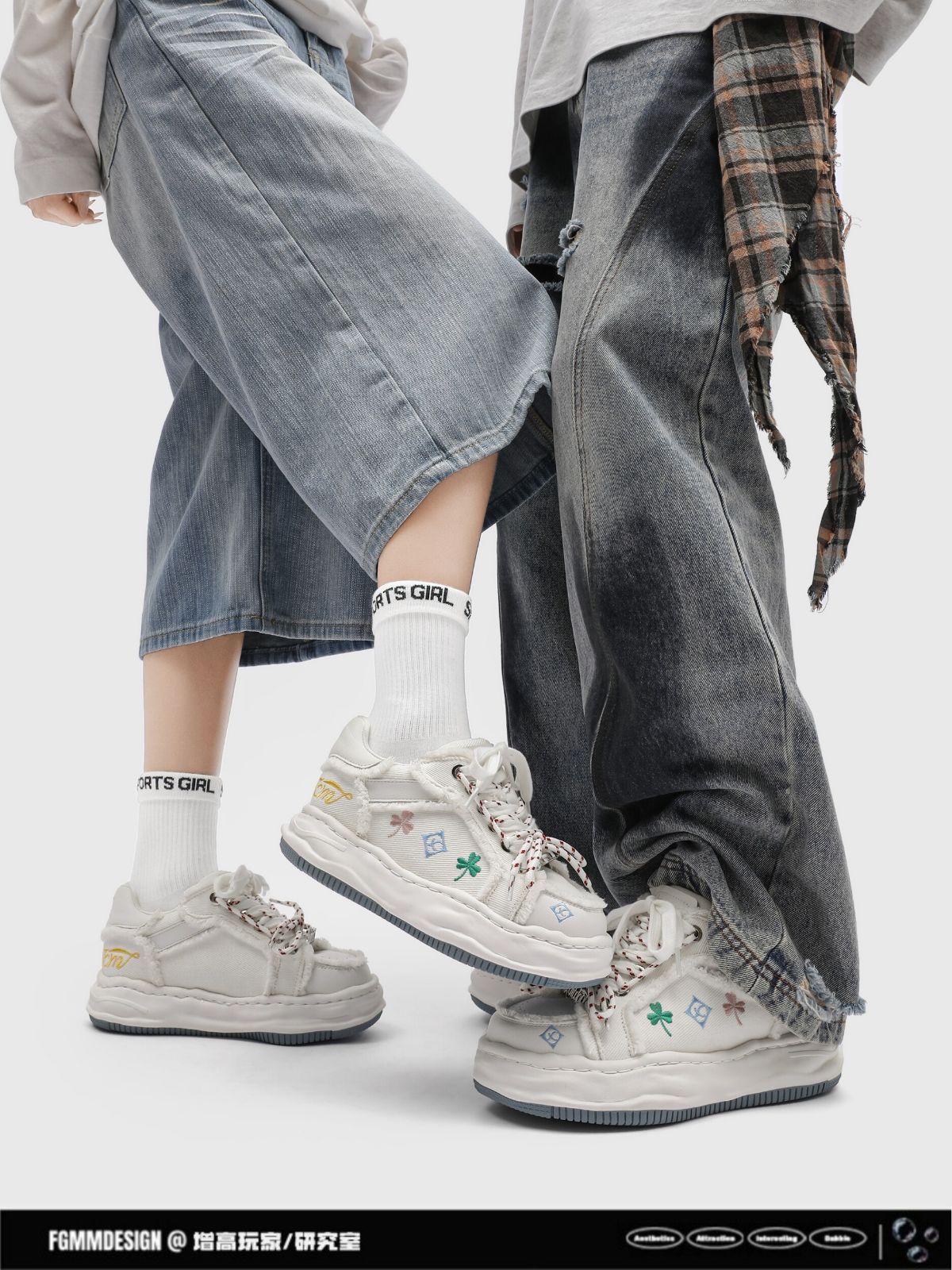 Casual Sneakers Embroidered Sneakers Four-Leaf Clover Shoes Comfortable view 10