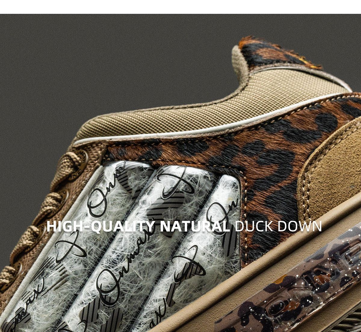 Leopard Print Sneakers Platform Chunky Shoes High-Top Casual Shoes Unisex view 10