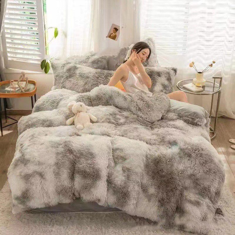 Tie-Dye Bedding Set Three-Piece Bedding Set Soft Bedding Trendy Bedding Home — image 1