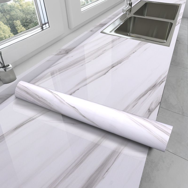 Marble Wall Sticker Waterproof Wallpaper Peel And Stick Tile Self Adhesive view 5