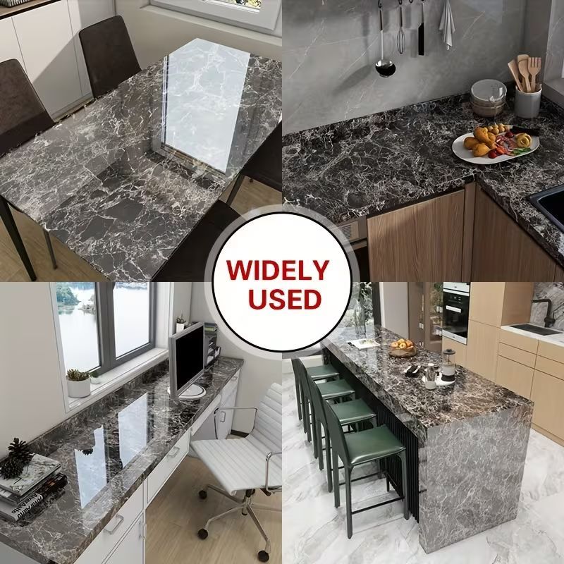 Marble Wall Sticker Waterproof Wallpaper Peel And Stick Tile Self Adhesive view 7