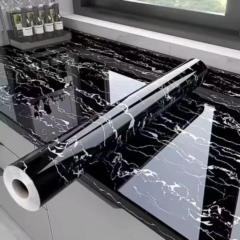 Marble Wall Sticker Waterproof Wallpaper Peel And Stick Tile Self Adhesive view 3