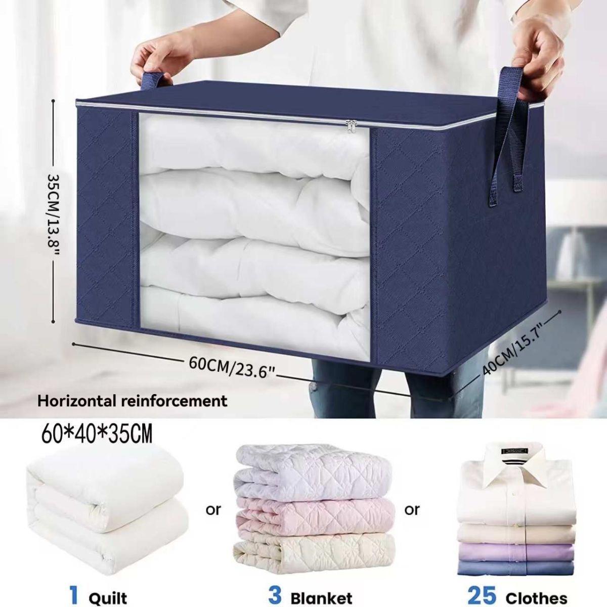 Foldable Storage Bins Extra Large Storage Bins 90L Storage Container Storage view 2