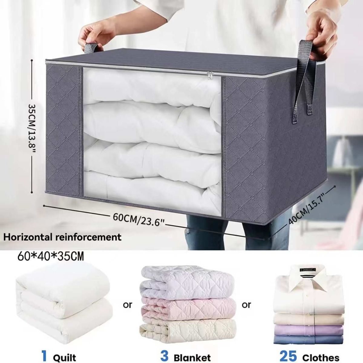 Foldable Storage Bins Extra Large Storage Bins 90L Storage Container Storage view 3