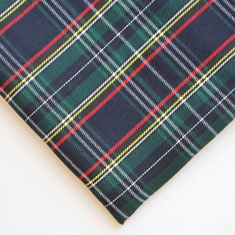 polyester woven fabric, plaid fabric, Christmas red green fabric, twill view 13