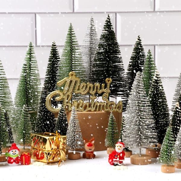 Mini Christmas Trees 30-Piece Set Christmas Decorations Festive Decor Holiday view 4