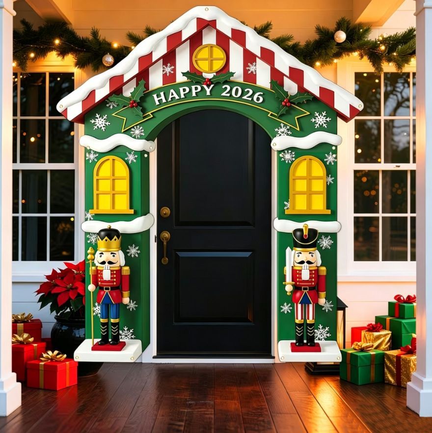 Christmas Decoration 2D Flat Banner Merry Christmas Archway Front Porch Decor view 5