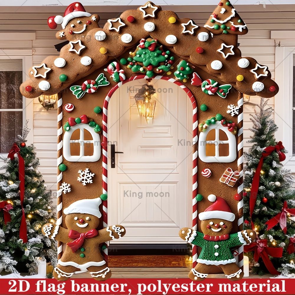 Christmas Decoration 2D Flat Banner Merry Christmas Archway Front Porch Decor view 12