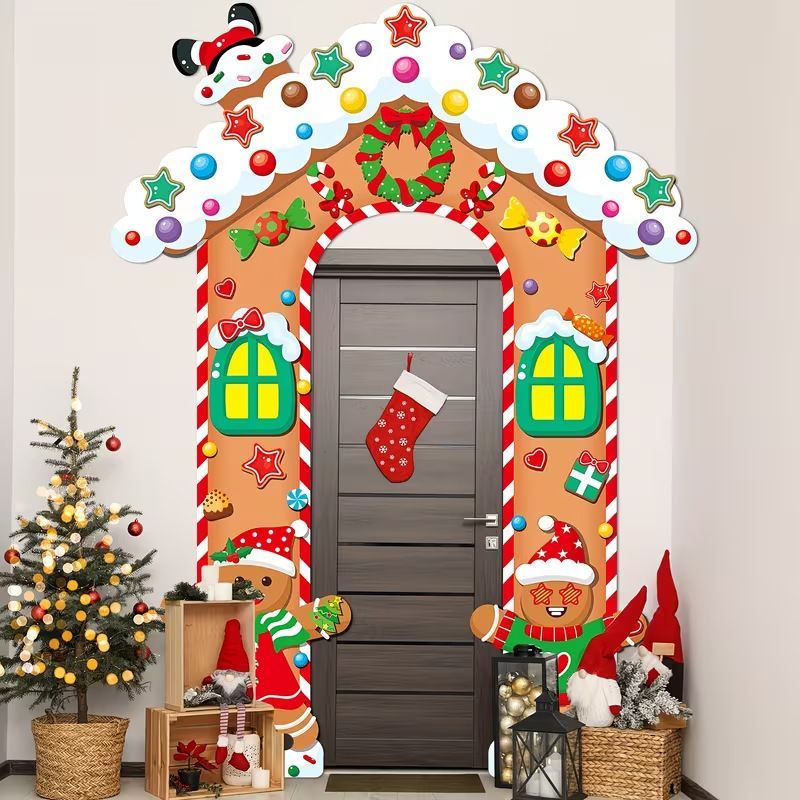 Christmas Decoration 2D Flat Banner Merry Christmas Archway Front Porch Decor view 4