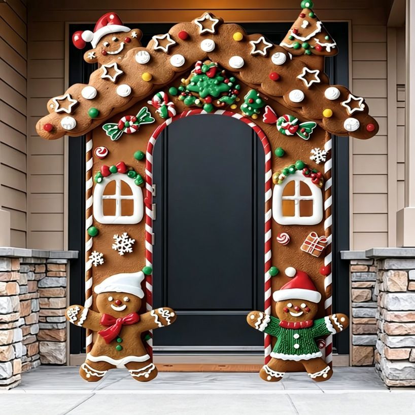 Christmas Decoration 2D Flat Banner Merry Christmas Archway Front Porch Decor view 2