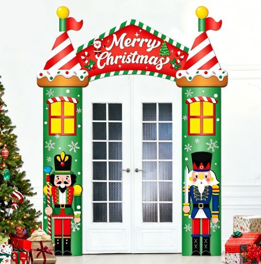 Christmas Decoration 2D Flat Banner Merry Christmas Archway Front Porch Decor view 6