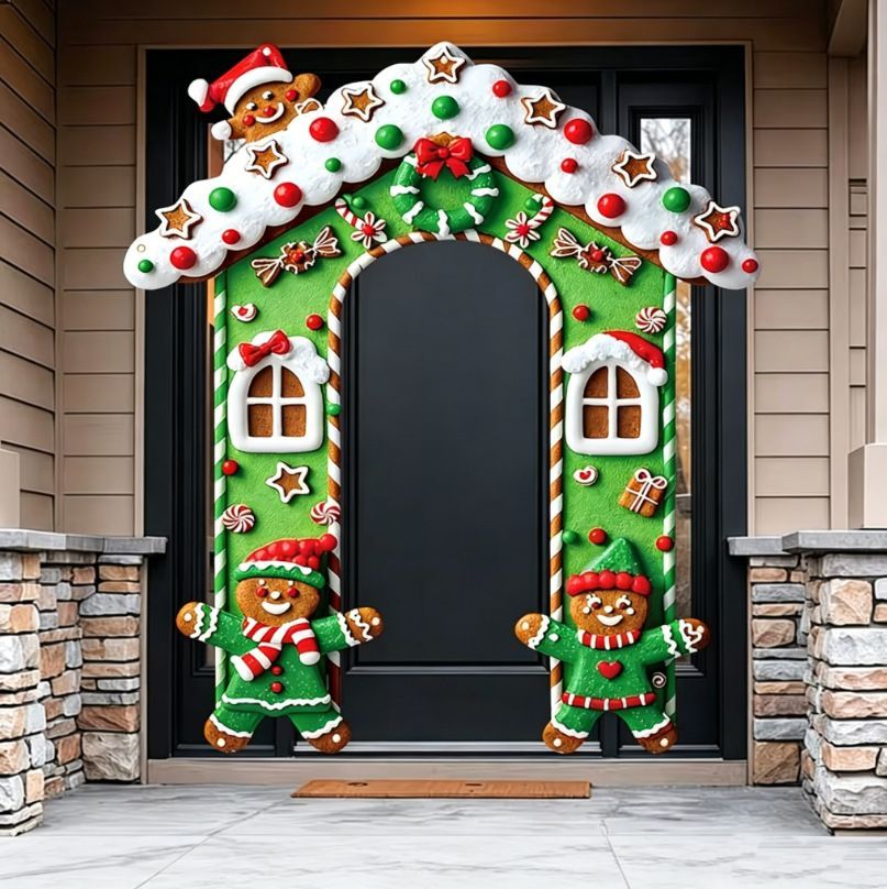 Christmas Decoration 2D Flat Banner Merry Christmas Archway Front Porch Decor view 8