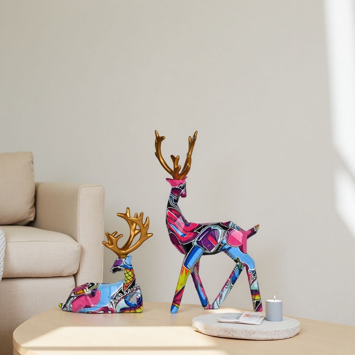 Christmas reindeer decorations view 2