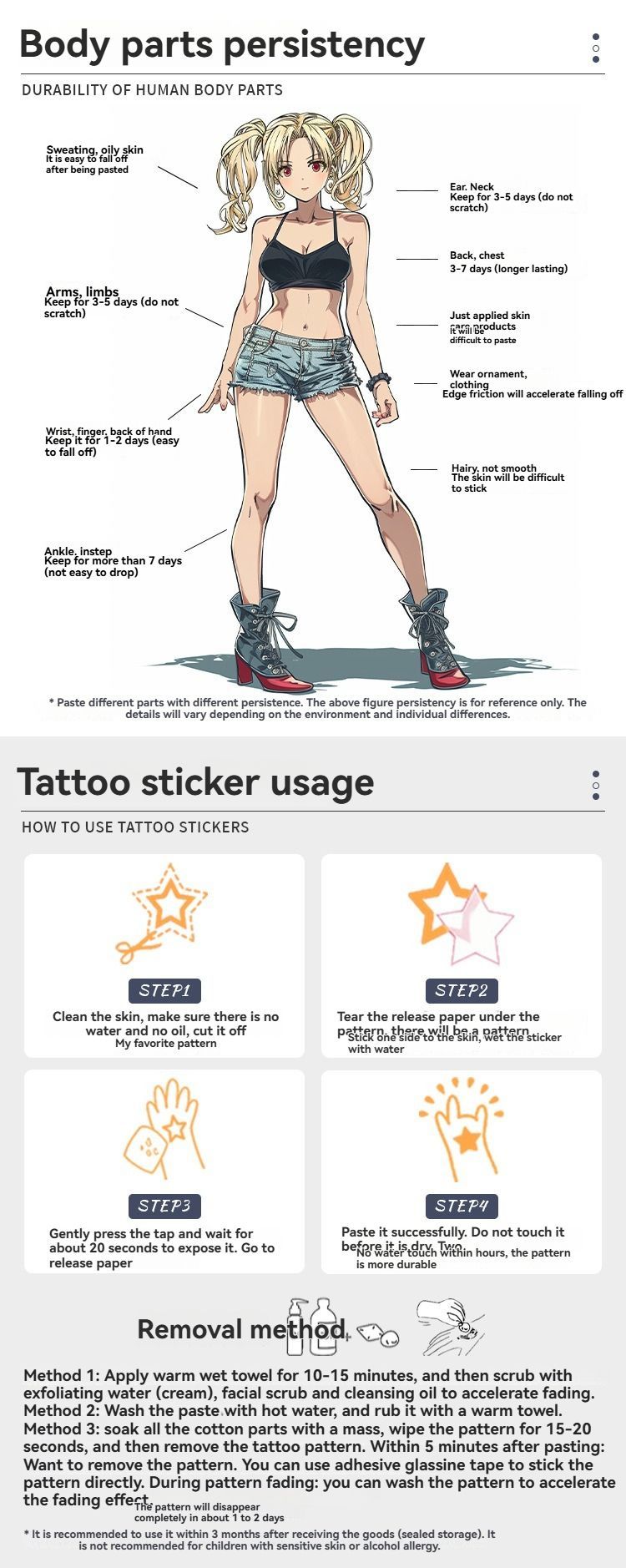 Halloween Tattoos 3D Temporary Tattoos Fake Wound Stickers Blood Wounds - Red view 7
