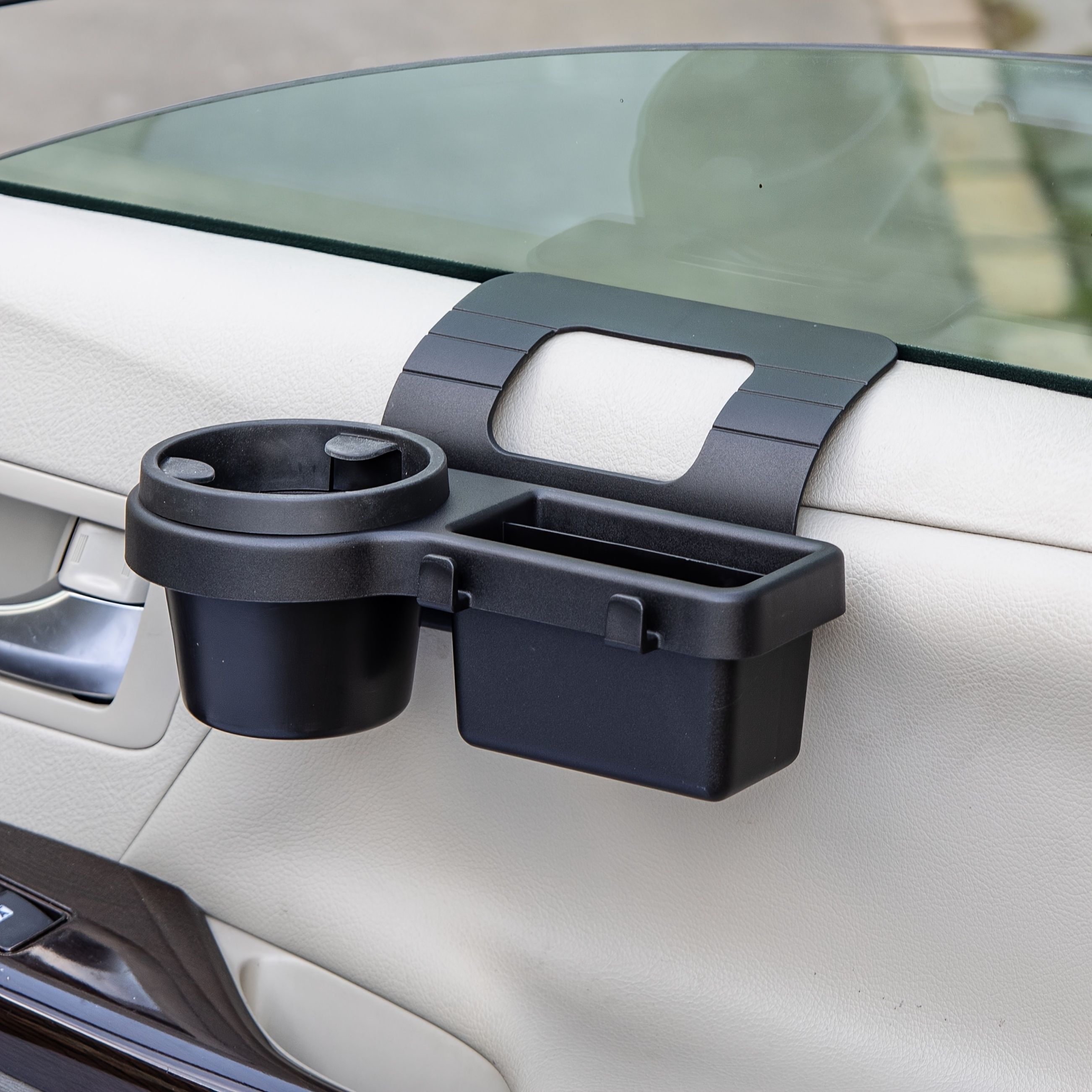 car door storage, cup holder organizer, car accessories, car interior view 11