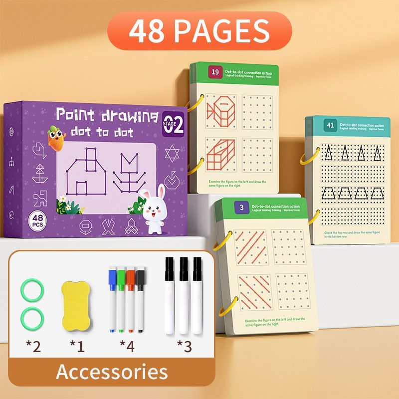 early education cards, dot to dot cards, pen control toys, toddler learning