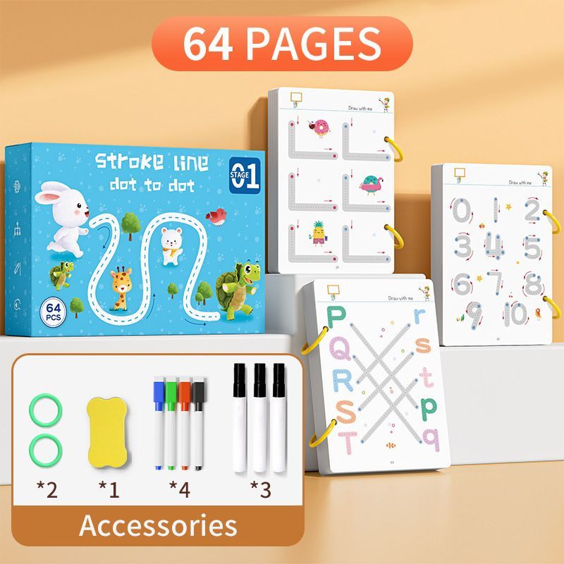 early education cards, dot to dot cards, pen control toys, toddler learning